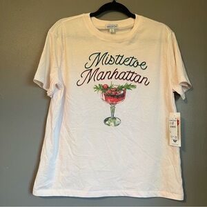 NWT Wildfox Sz Small Women’s Mistletoe Manhattan Glam T-shirt Top Shirt Ret $68!